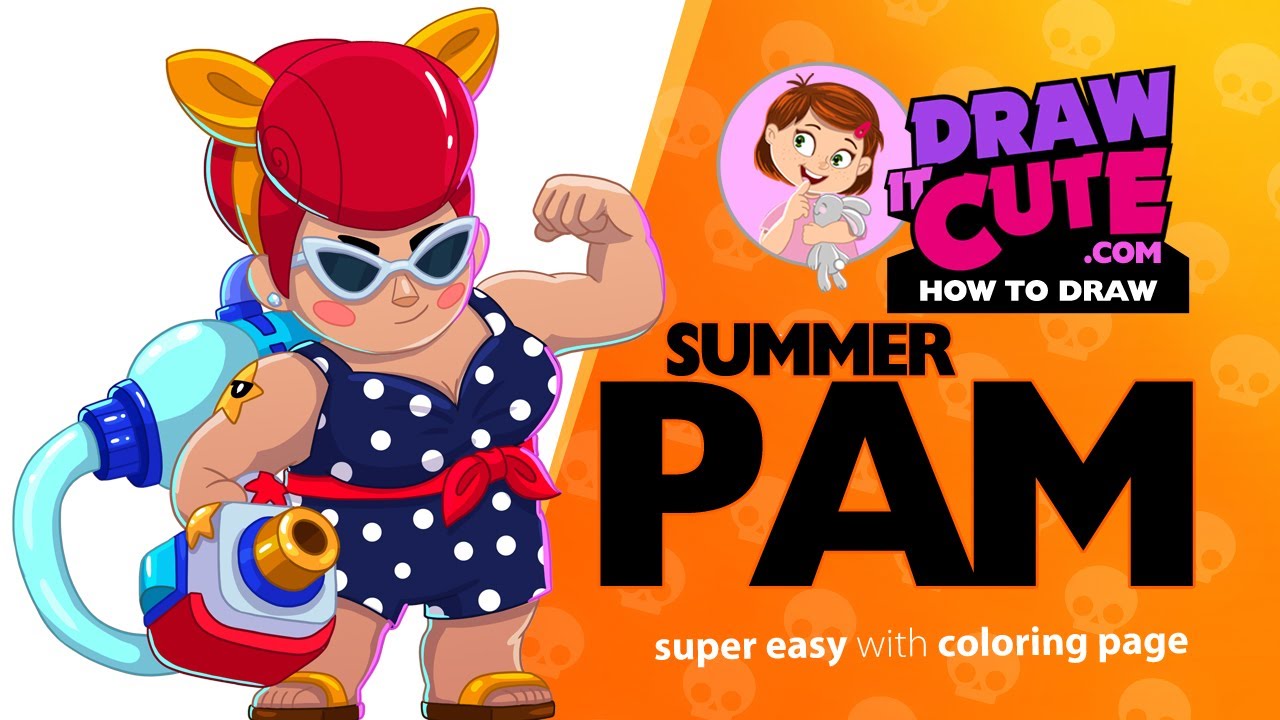 How to draw suer pa brawl stars super easy drawing tutorial with a coloring page