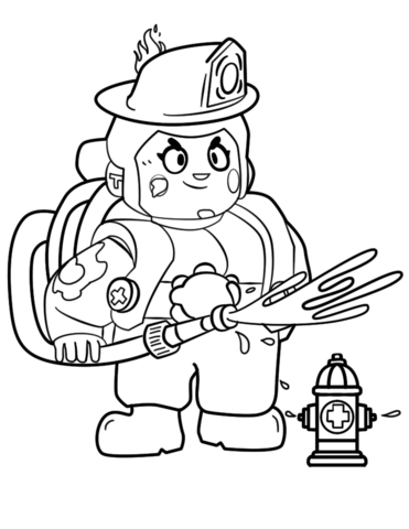 Brawl stars pam coloring page free printable coloring pages