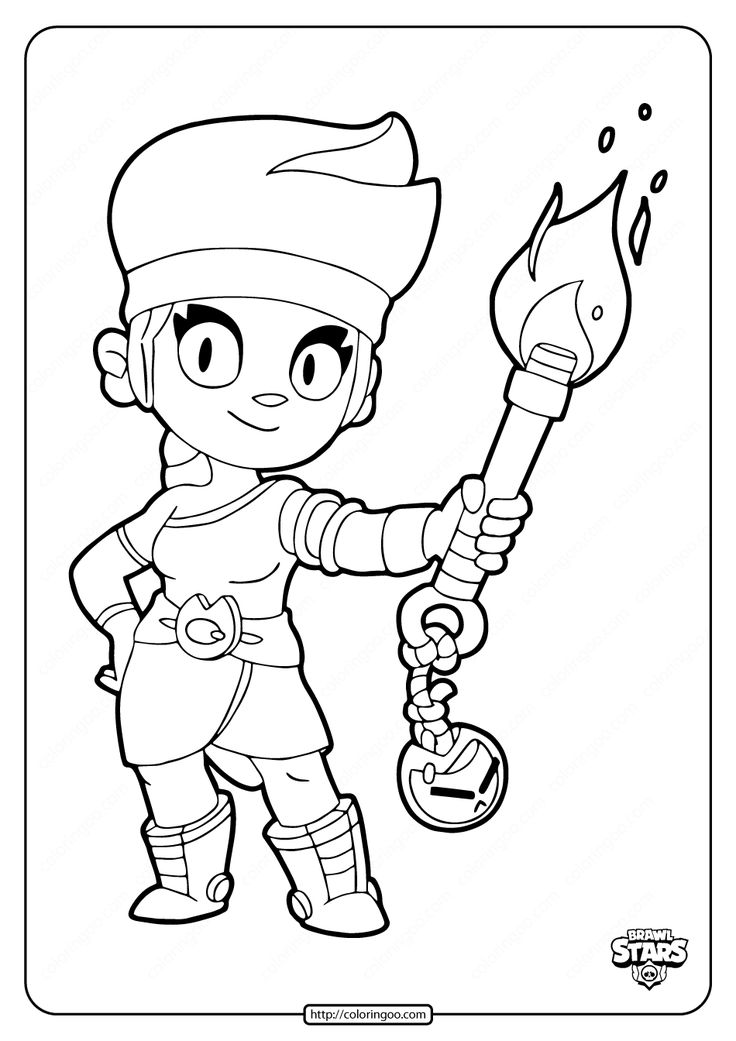 Brawl stars amber coloring pages star coloring pages coloring pages bear coloring pages