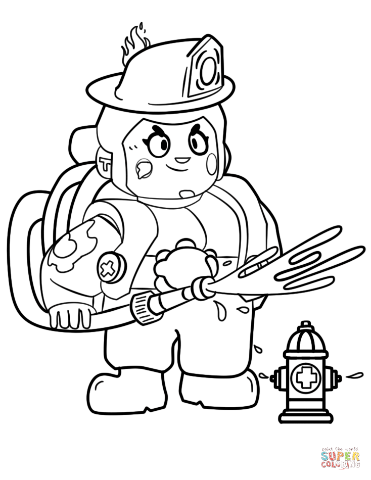 Brawl stars pam coloring page free printable coloring pages