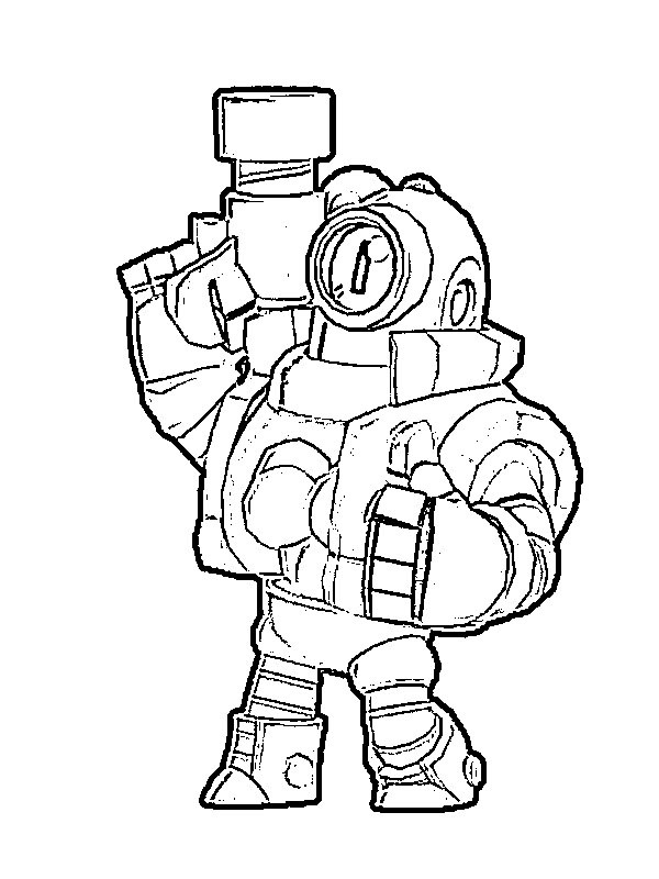 Brawl stars rico coloring page