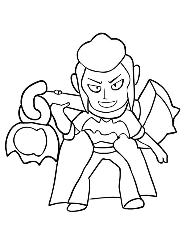 Mortis brawl stars coloring page