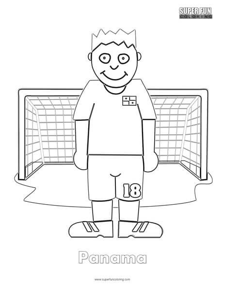 Panama cartoon football coloring