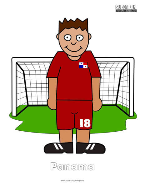 Panama cartoon football coloring