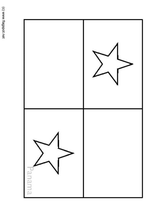 Coloring page flag panama
