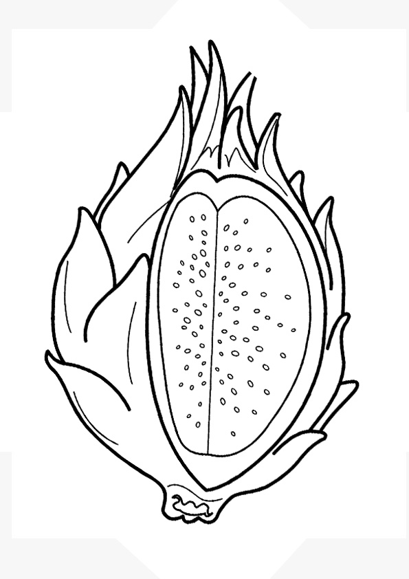 Coloring pages dragon fruit coloring pages for kids