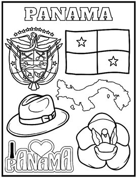 Panama word search and coloring page hispanic heritage month activity