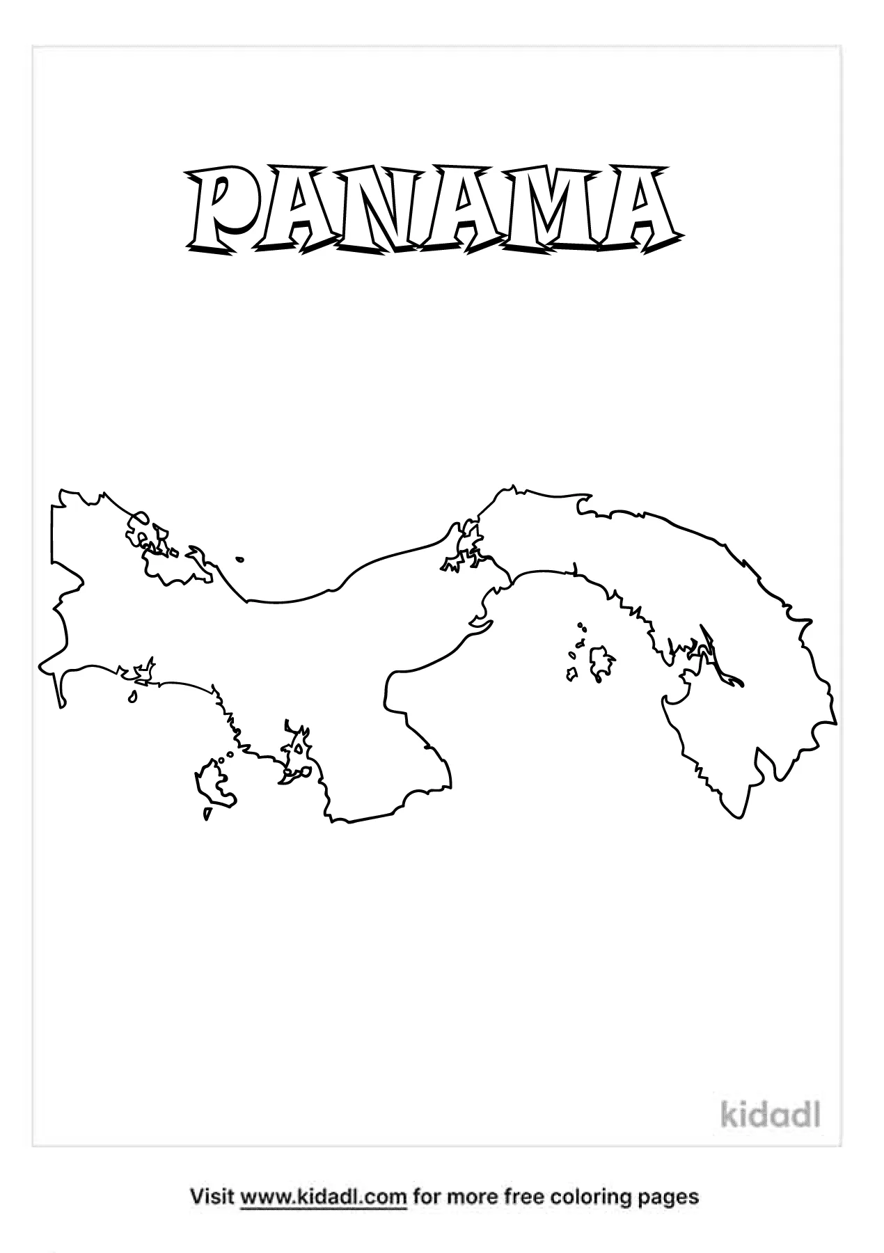Free map of panama coloring page coloring page printables