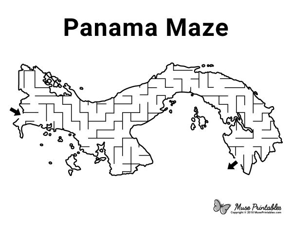 Free printable panama maze download it at httpsmuseprintablesdownloadmazepanama spanish classroom activities panama hispanic heritage month