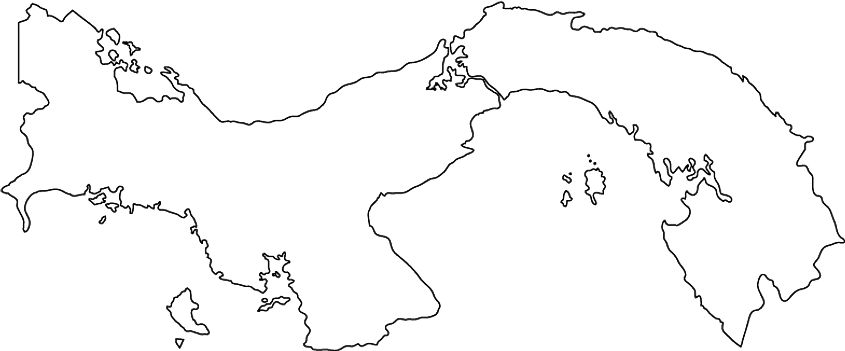 Panama outline map