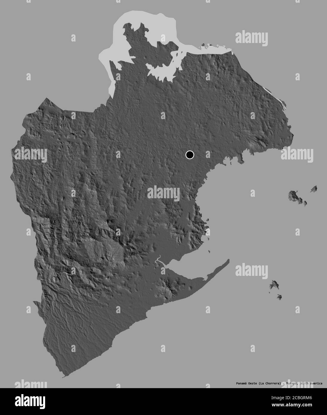 Panama city on a map black and white stock photos images