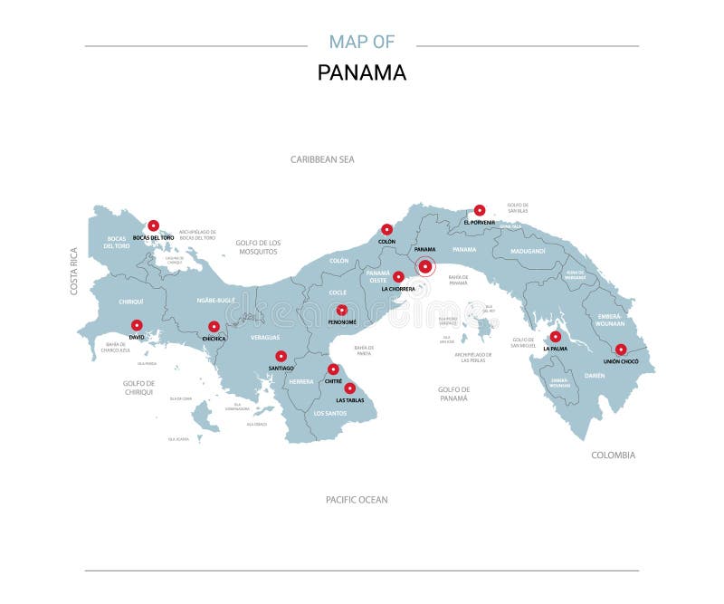 Panama vector map stock illustrations â panama vector map stock illustrations vectors clipart