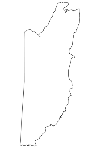 Outline map of belize coloring page free printable coloring pages