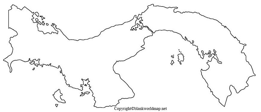 Printable blank panama map with outline transparent map panama panama city panama map outline