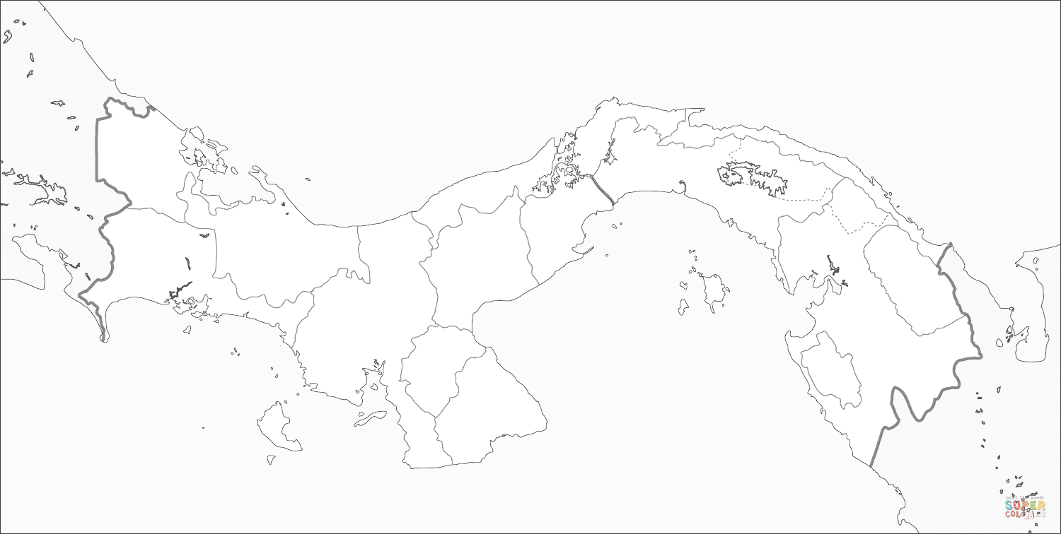 Panama map coloring page free printable coloring pages