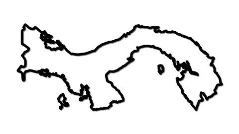 Panama map stock video footage