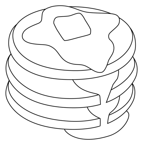 Pancakes emoji coloring page free printable coloring pages