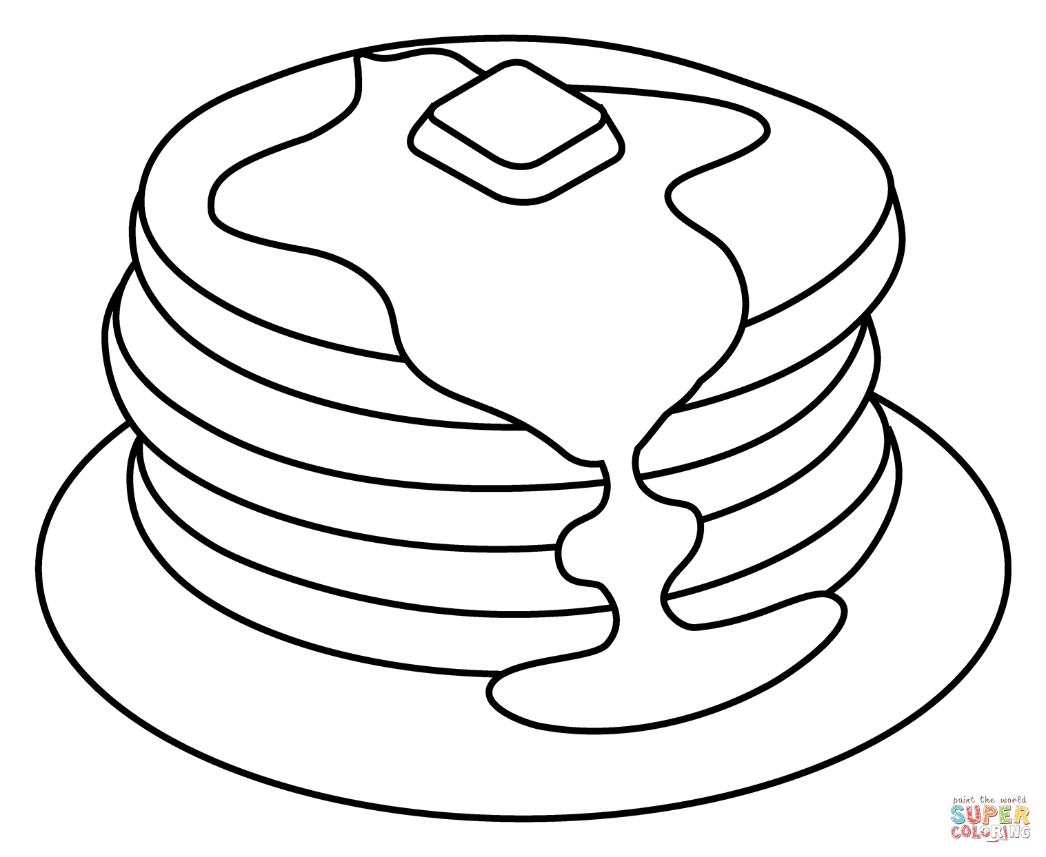 Pancakes emoji coloring page free printable coloring pages