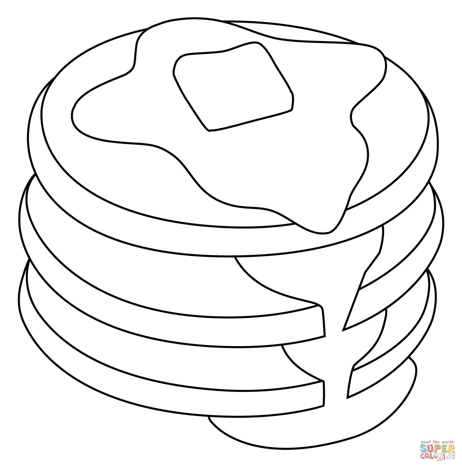 Pancakes emoji coloring page free printable coloring pages