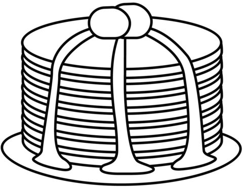 Pancakes coloring page free printable coloring pages