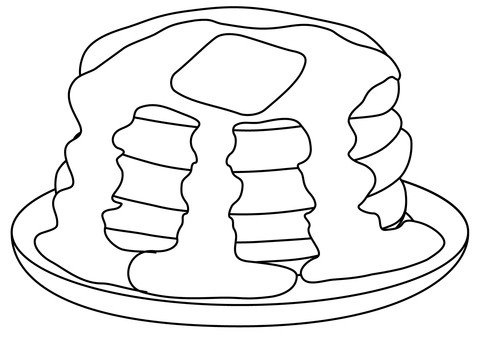 Pancakes emoji coloring page free printable coloring pages