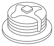Pancakes emoji coloring page free printable coloring pages