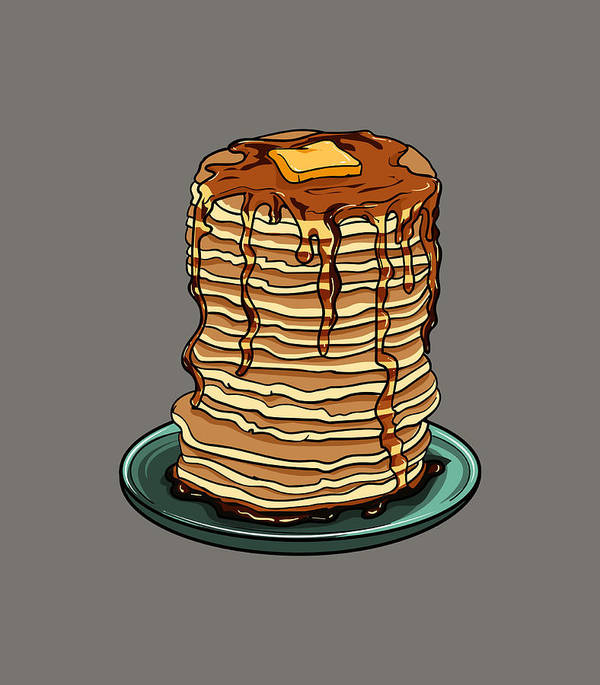 Pancakes butter and syrup funny emoji for breakfast lovers for christmas present poster by johnb ayna