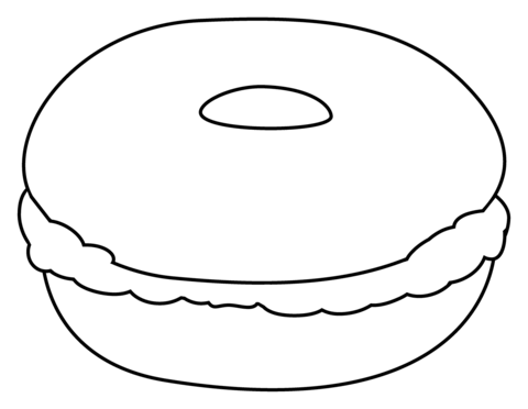 Bagel emoji coloring page free printable coloring pages