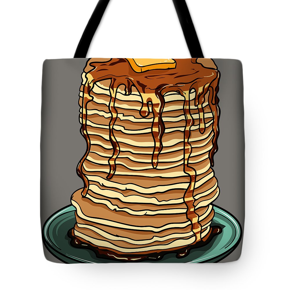 Pancakes butter and syrup funny emoji for breakfast lovers for christmas present tote bag by johnb ayna