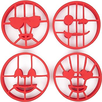 Emoji pancake molds egg rings pack for kids and adults