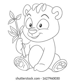 Coloring page colouring picture panda bear stock vector royalty free