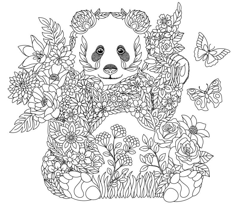 Colouring panda stock illustrations â colouring panda stock illustrations vectors clipart