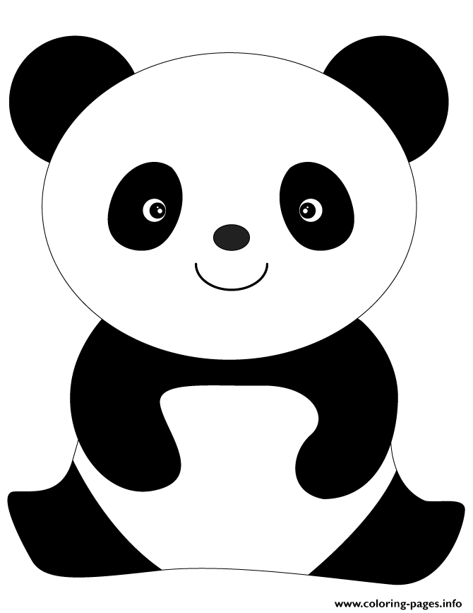 Cute panda bear coloring page printable