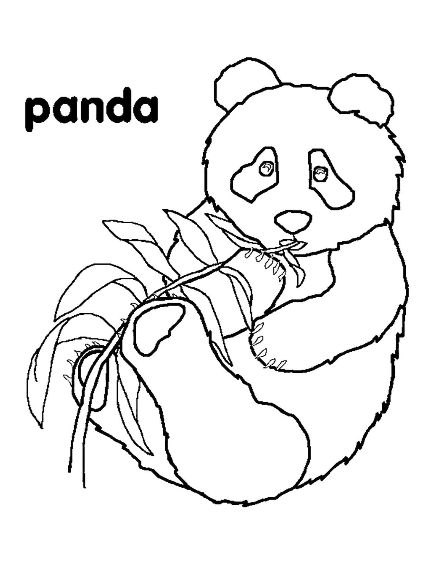 Free printable panda coloring pages
