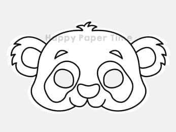 Panda mask printable paper template