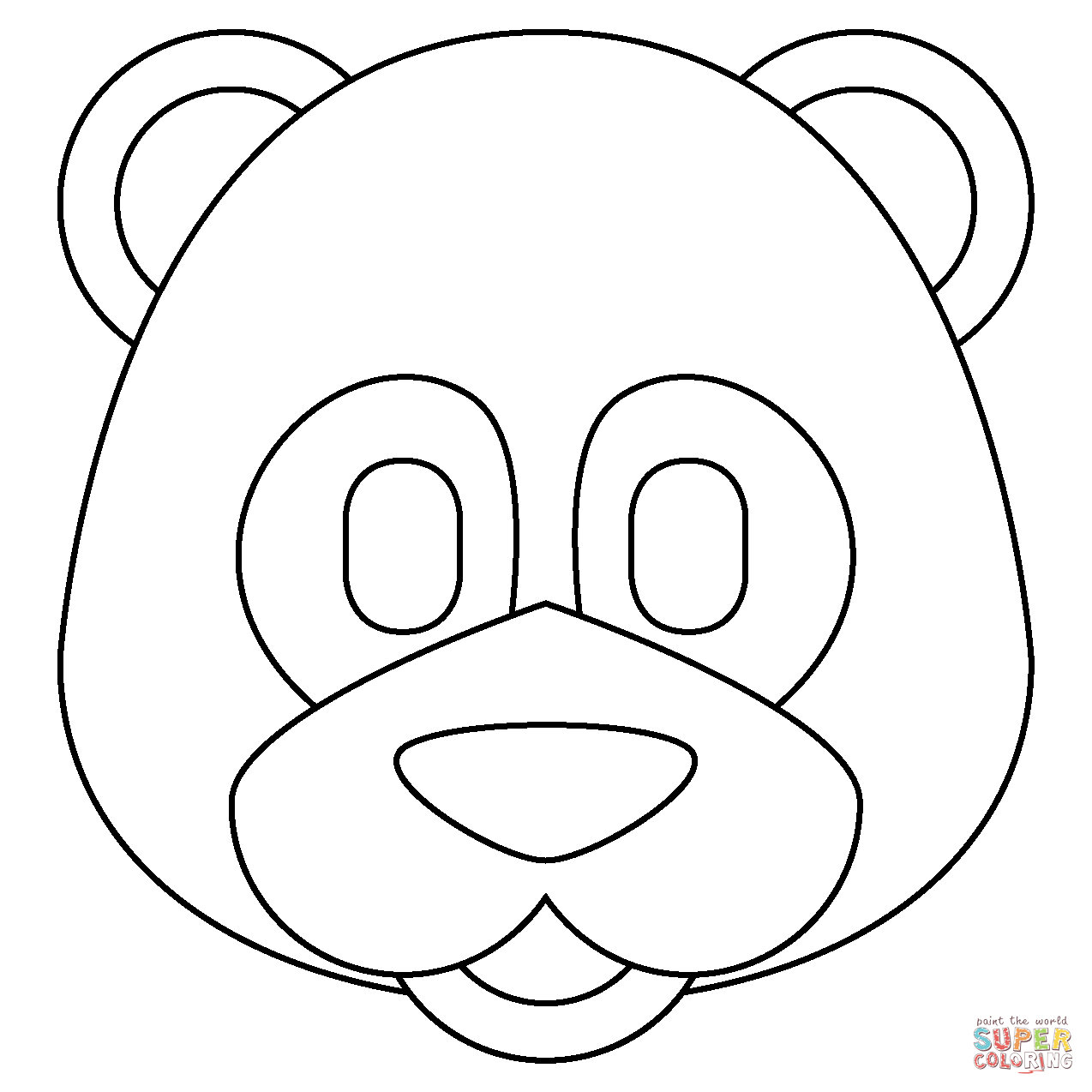 Panda face emoji coloring page free printable coloring pages