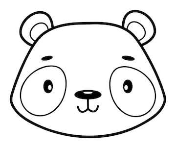 Premium vector coloring book or page for kids panda black and white outline illustration