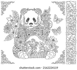 Panda adult coloring images stock photos d objects vectors