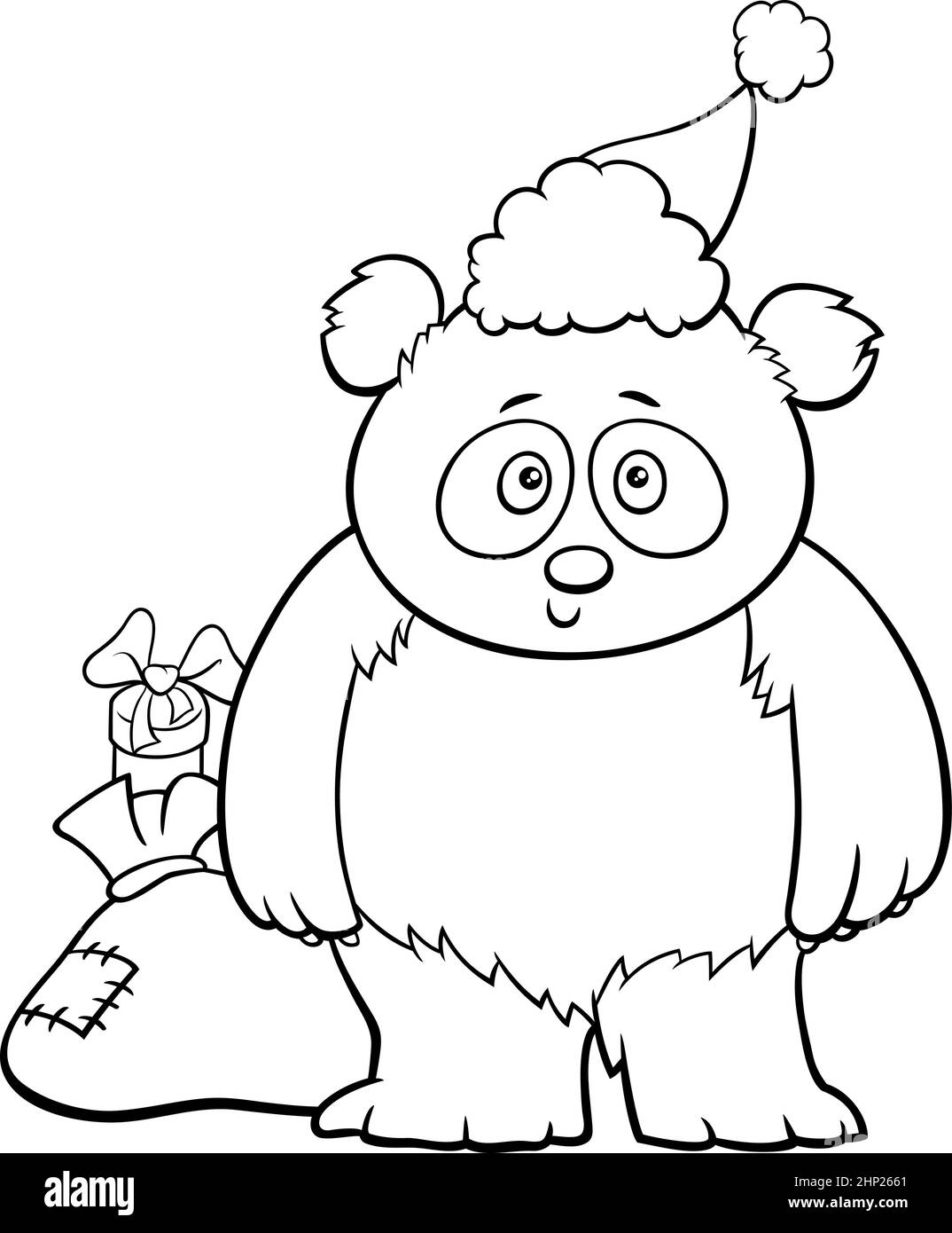 Cartoon panda black and white stock photos images