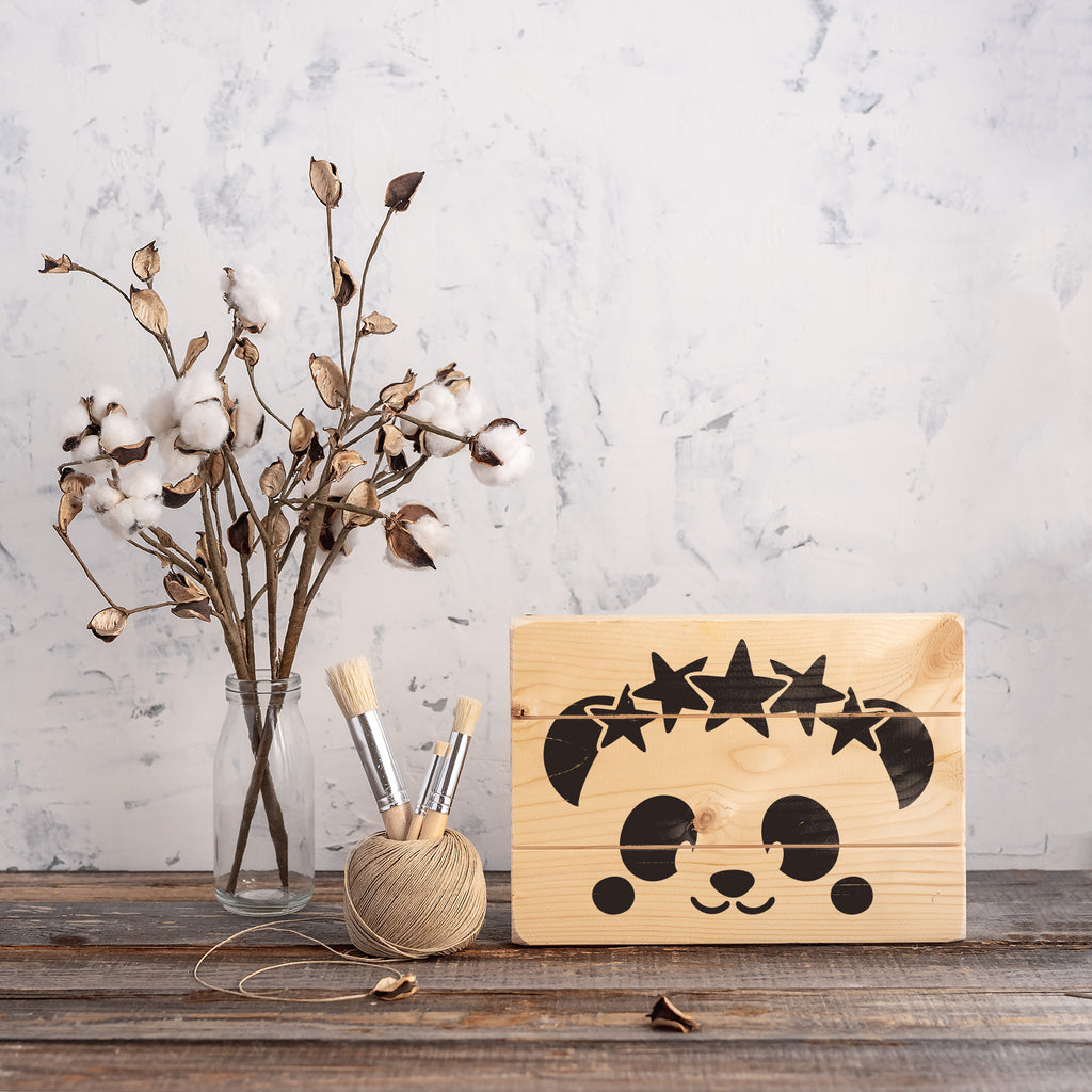 Panda face stencils