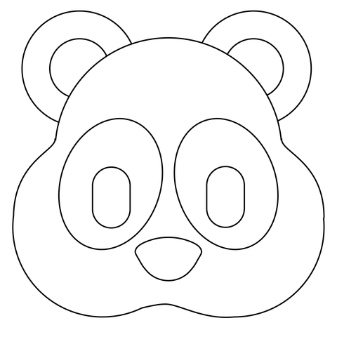 Panda face emoji coloring page free printable coloring pages
