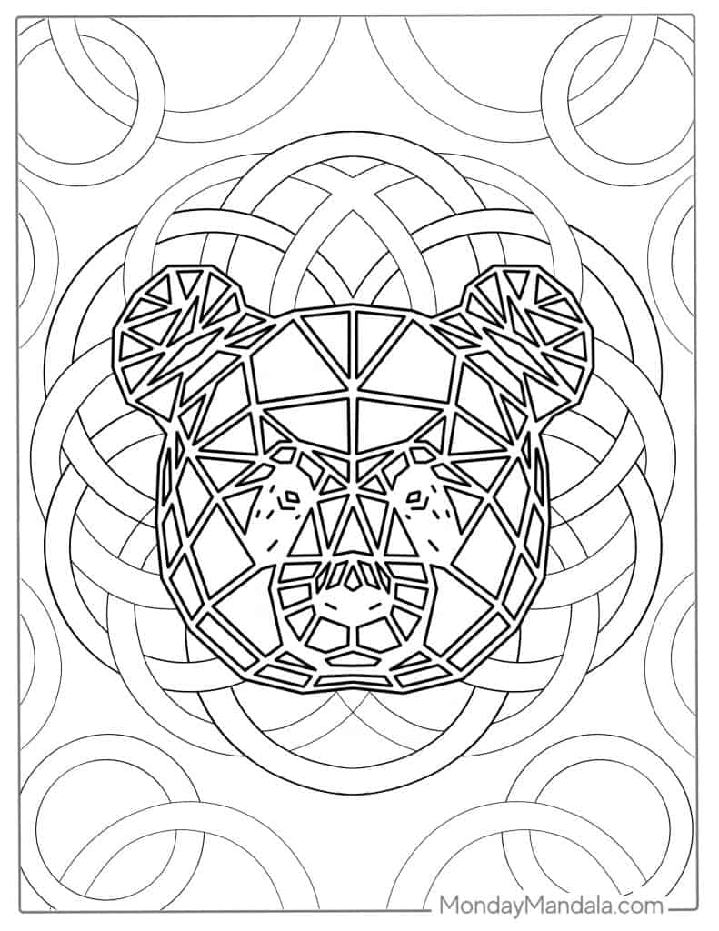 Panda coloring page free pdf printables
