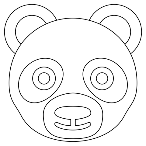 Panda face coloring page free printable coloring pages
