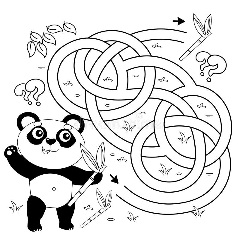 Panda maze stock illustrations â panda maze stock illustrations vectors clipart