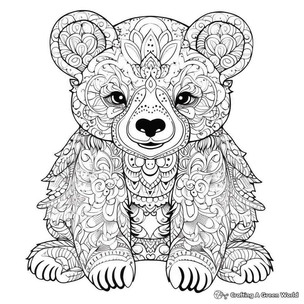 Panda for adults coloring pages