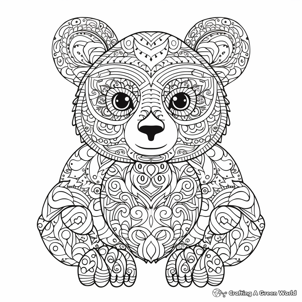 Panda for adults coloring pages