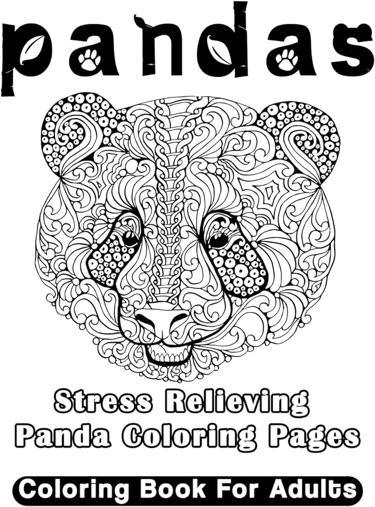 Pandas coloring book for adults stress relieving panda coloring pages gagnon charlotte books