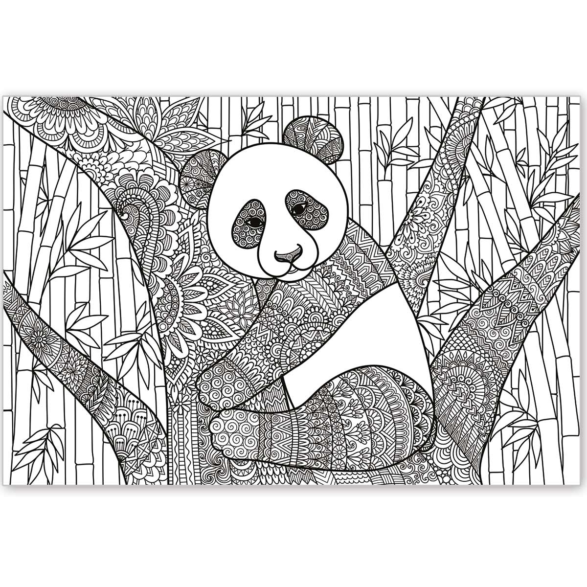 Panda coloring poster x extra large coloring poster