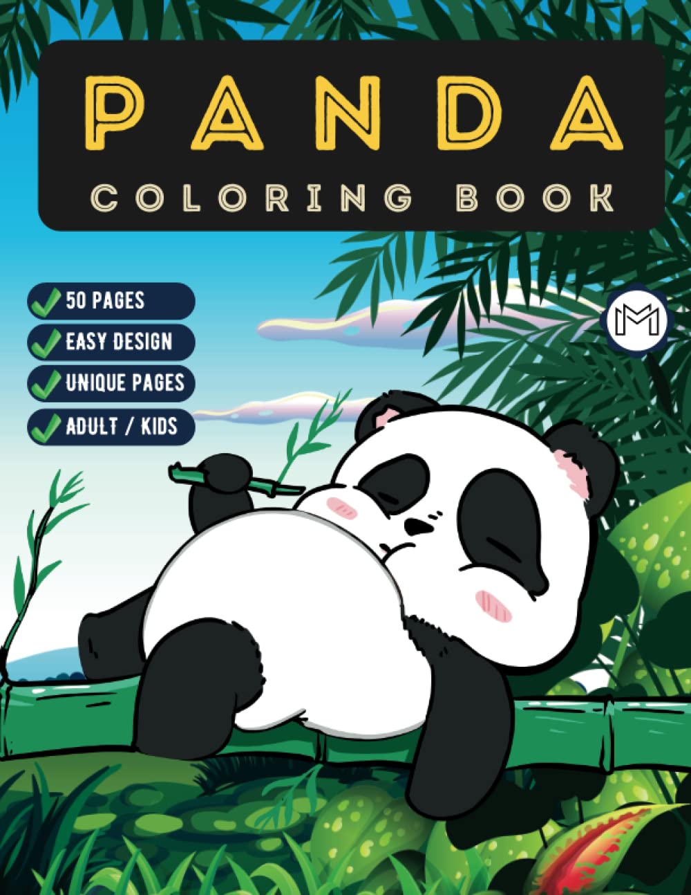 Cute panda coloring book jungle animal coloring sheets for kids teens â mode art design