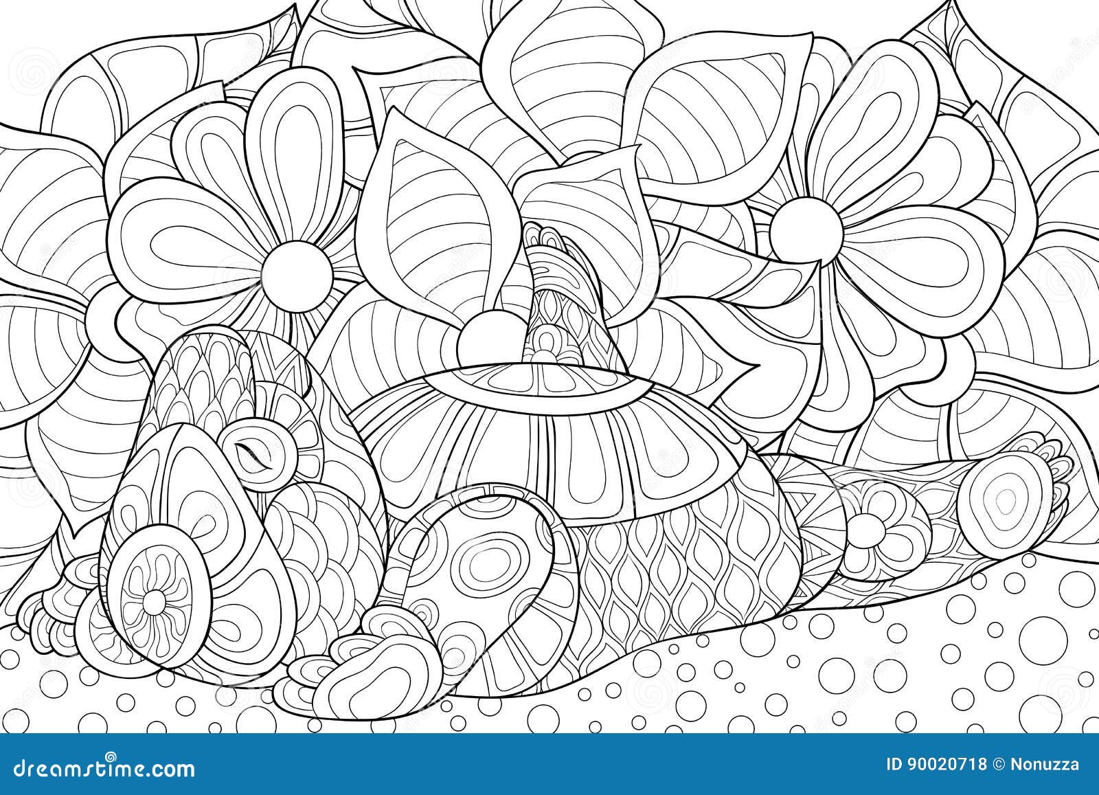Adult coloring page panda stock vector illustration of abstract